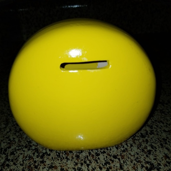Smiley Face Ceramic Coin Bank - Picture 3 of 4